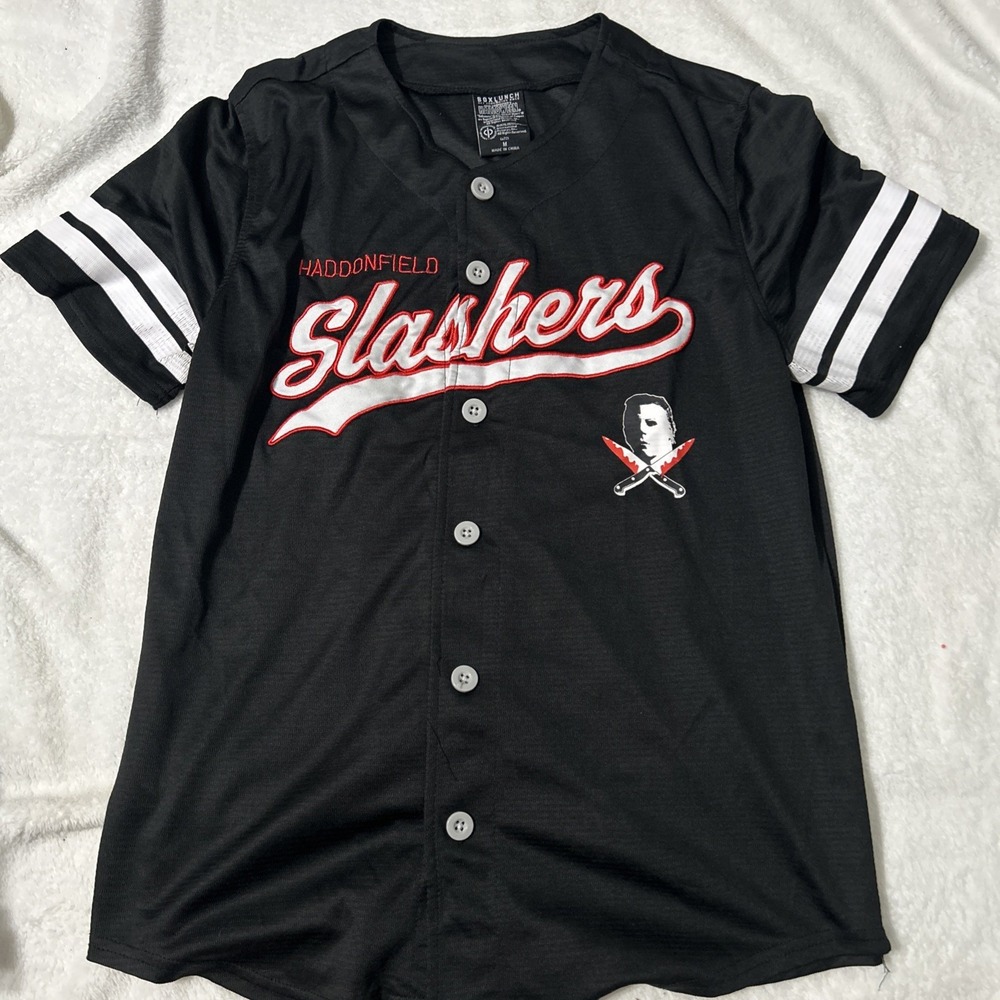 Halloween Michael Myers Haddonfield Slashers Baseball Jersey Size Medium